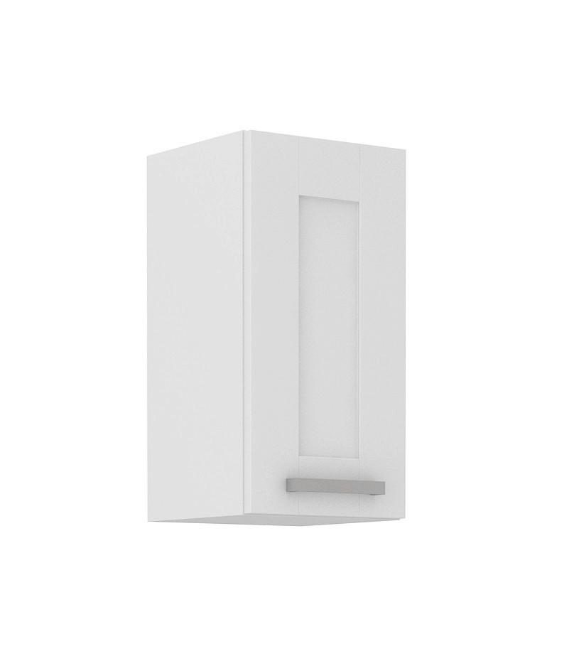 KUCHYŇSKÁ HORNÍ SKŘÍŇKA LUISA        H30 - bílá/barvy stříbra, Romantický / Rustikální, kov/kompozitní dřevo (30/58/31cm)