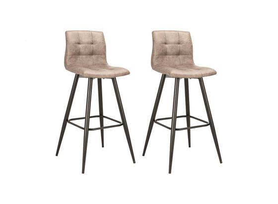 Barhocker-Set Sarah 2-Er Set Braun/Schwarz - Schwarz/Braun, MODERN, Textil/Metall (42/103/51cm) - Livetastic Barhocker-Set Sarah 2-Er Set Braun/Schwarz - Schwarz/Braun, MODERN, Textil/Metall (42/103/51cm) - Livetastic