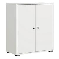 Schuhschrank Dino 014 Weiß B: 70 Cm - Schwarz/Weiß, Basics, Holzwerkstoff (70/80/33cm) - P & B