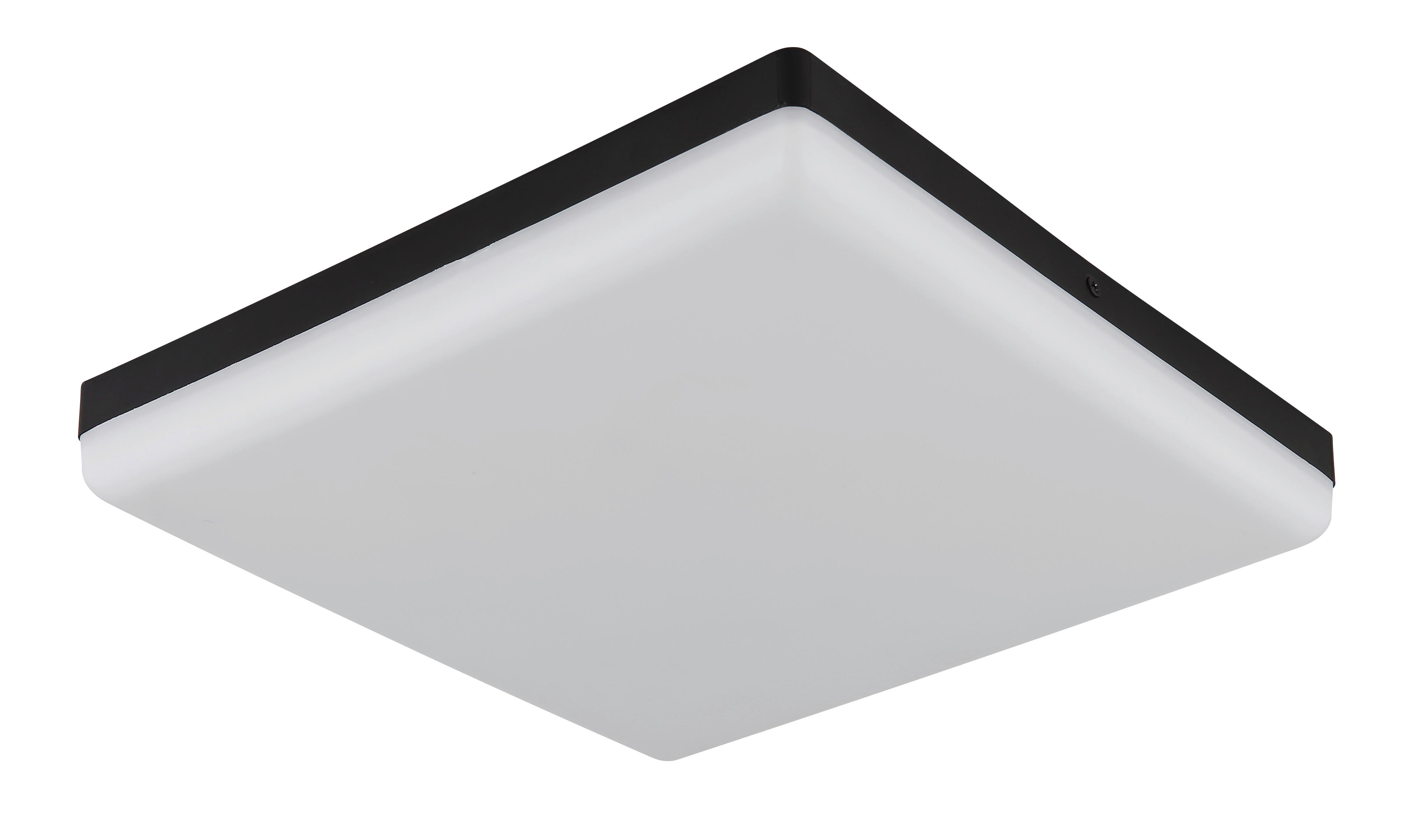 LED-Deckenleuchte Matthew Schwarz Weiß L: 30 cm - Schwarz/Weiß, KONVENTIONELL, Kunststoff (30/30/5cm) - Globo