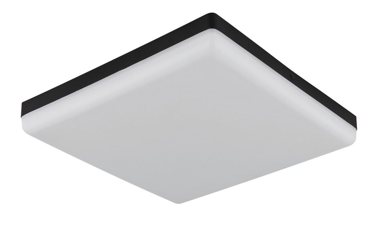 LED-Deckenleuchte Matthew Schwarz Weiß L: 30 cm - Schwarz/Weiß, KONVENTIONELL, Kunststoff (30/30/5cm) - Globo