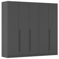 Kleiderschrank Safari B: 226 cm - Grau, KONVENTIONELL, Holzwerkstoff (226/210/54cm)
