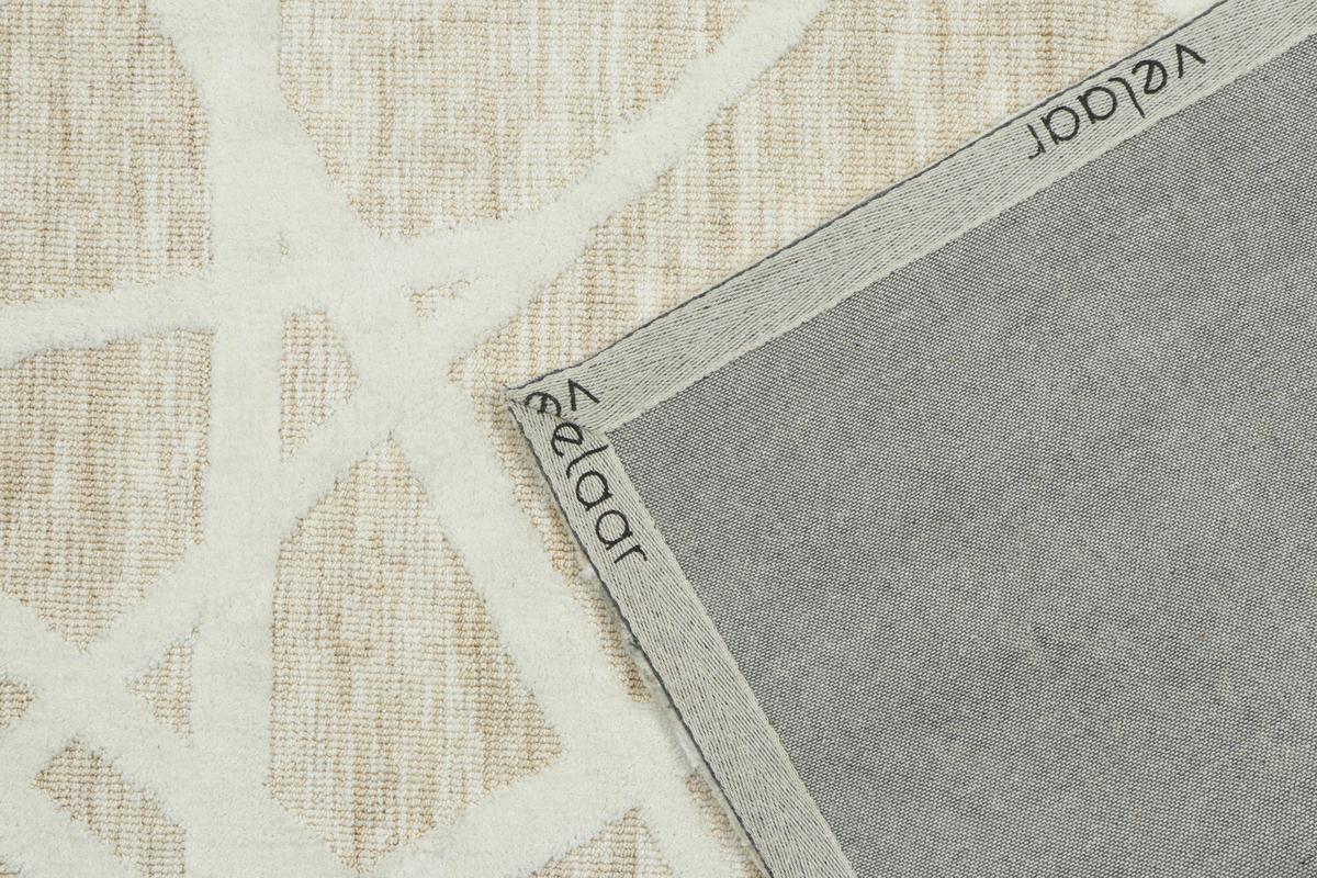 Teppich Verona Cutloop Beige Weiß - Beige/Weiß, Basics, Textil (190/290cm)