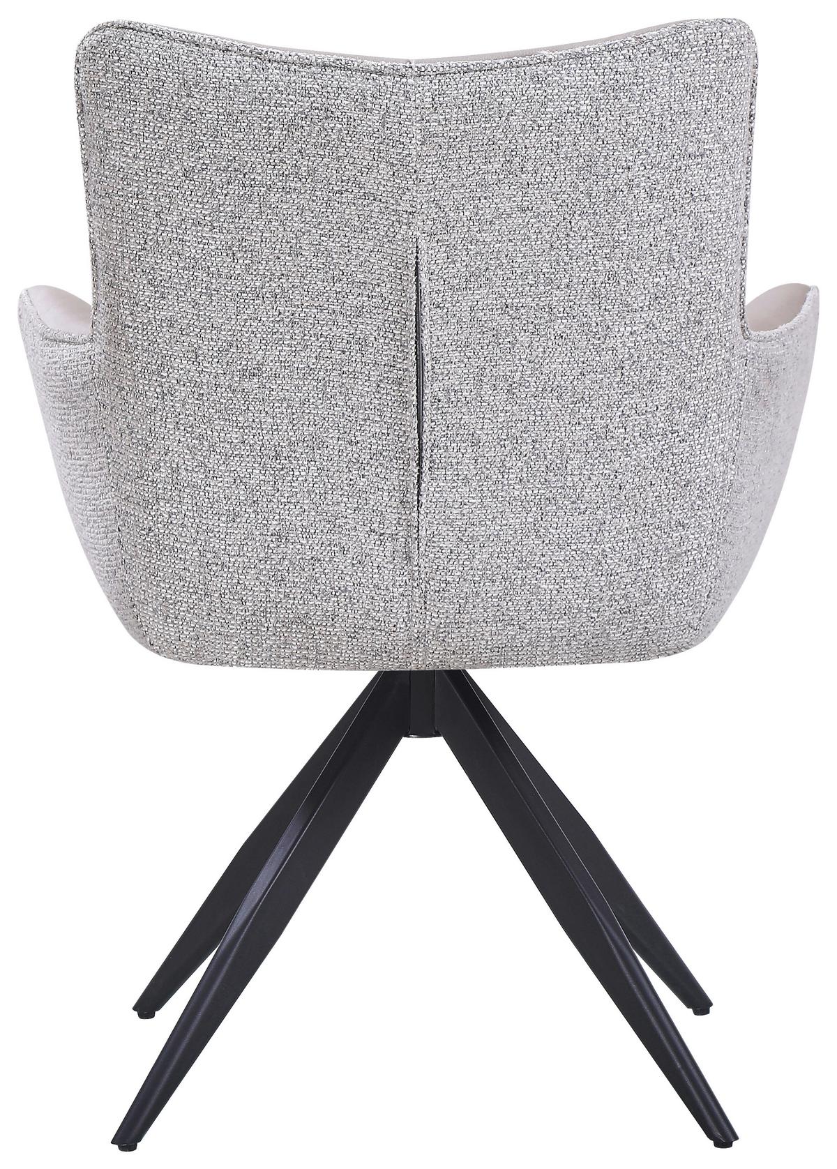 Armlehnstuhl Juno Beige B: 65 cm - Taupe/Beige, MODERN, Textil/Metall (65/90/64cm) - Livetastic