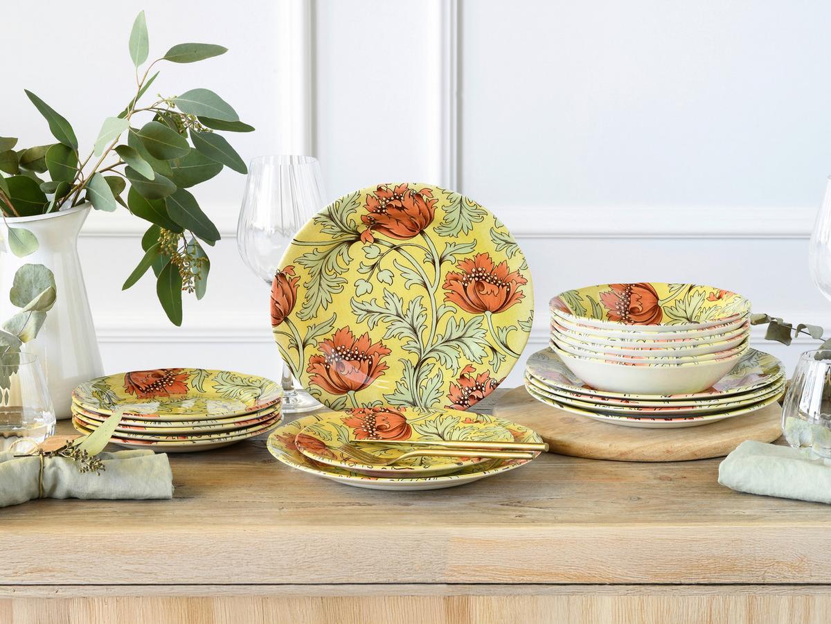 Tafelservice Florentina Multicolor L: 31 cm - Multicolor, Basics, Keramik (31/30/32cm) - Creatable