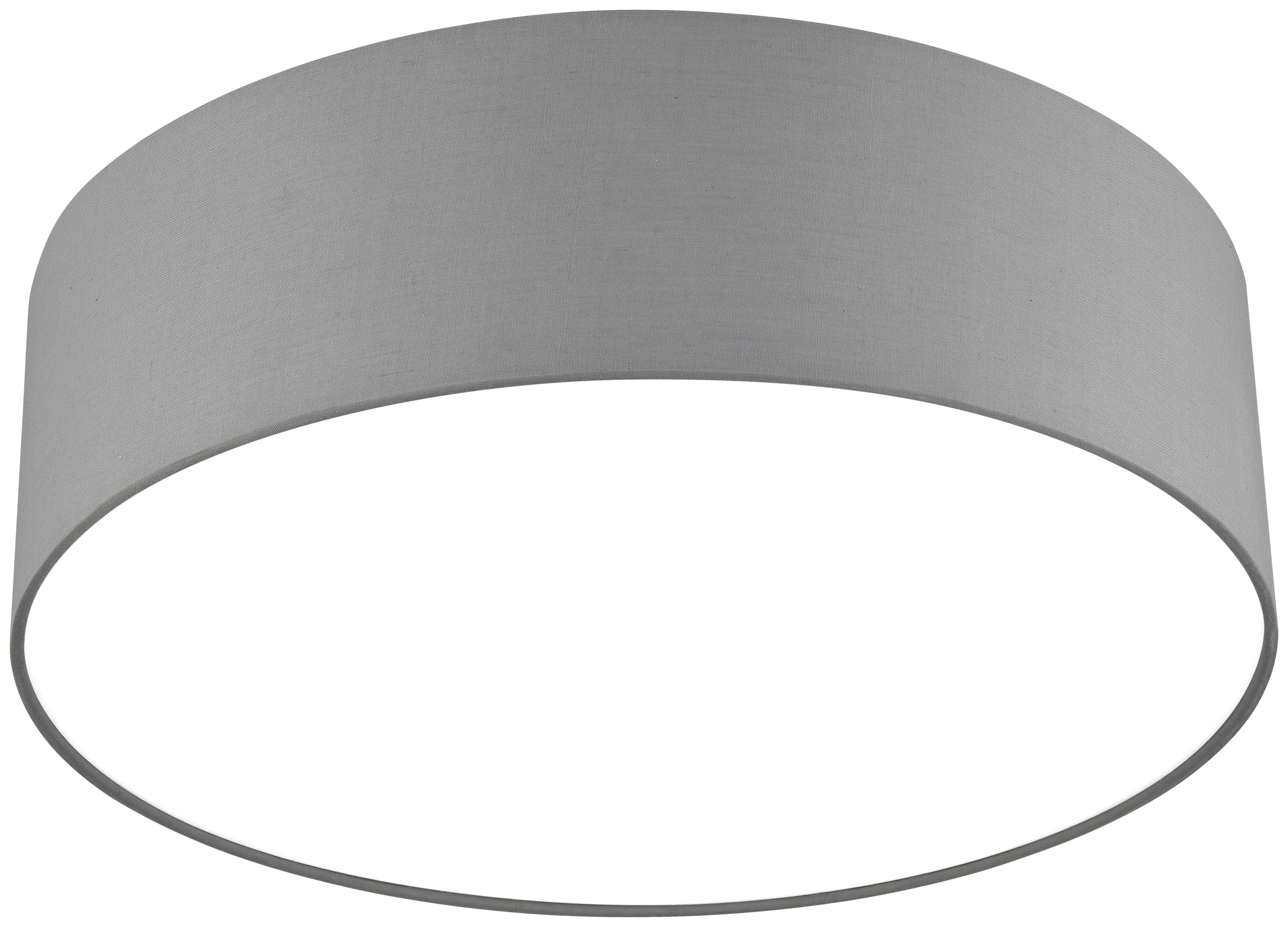 stropné svietidlo Stoffi Ø 40cm, 25 Watt - sivá, Modern, textil/plast (40/15cm) - Mömax