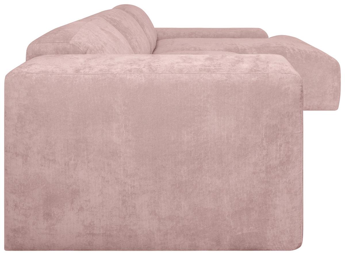 Ecksofa Hannah Rosa 343x170 cm - Schwarz/Rosa, Design, Textil (343/170cm) - MID.YOU