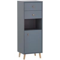 Midischrank Bjarne BxH: 40,3x 113,4 cm Petrol/Eiche - Blau/Petrol, MODERN, Holzwerkstoff (40,3/113,4/33,1cm) - MID.YOU