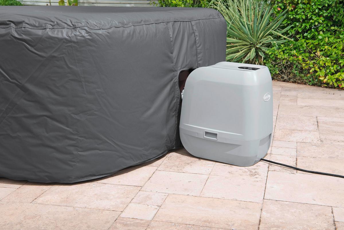 Whirlpoolabdeckung Daniela - Dunkelgrau, KONVENTIONELL, Kunststoff (201/201/80cm) - Bestway