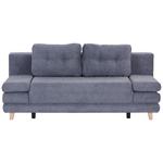 Boxspringsofa mit Schlaffunkt. und Bettkasten Palermo Grau - Dunkelgrau/Naturfarben, MODERN, Textil (200/76-87/97cm) - Luca Bessoni