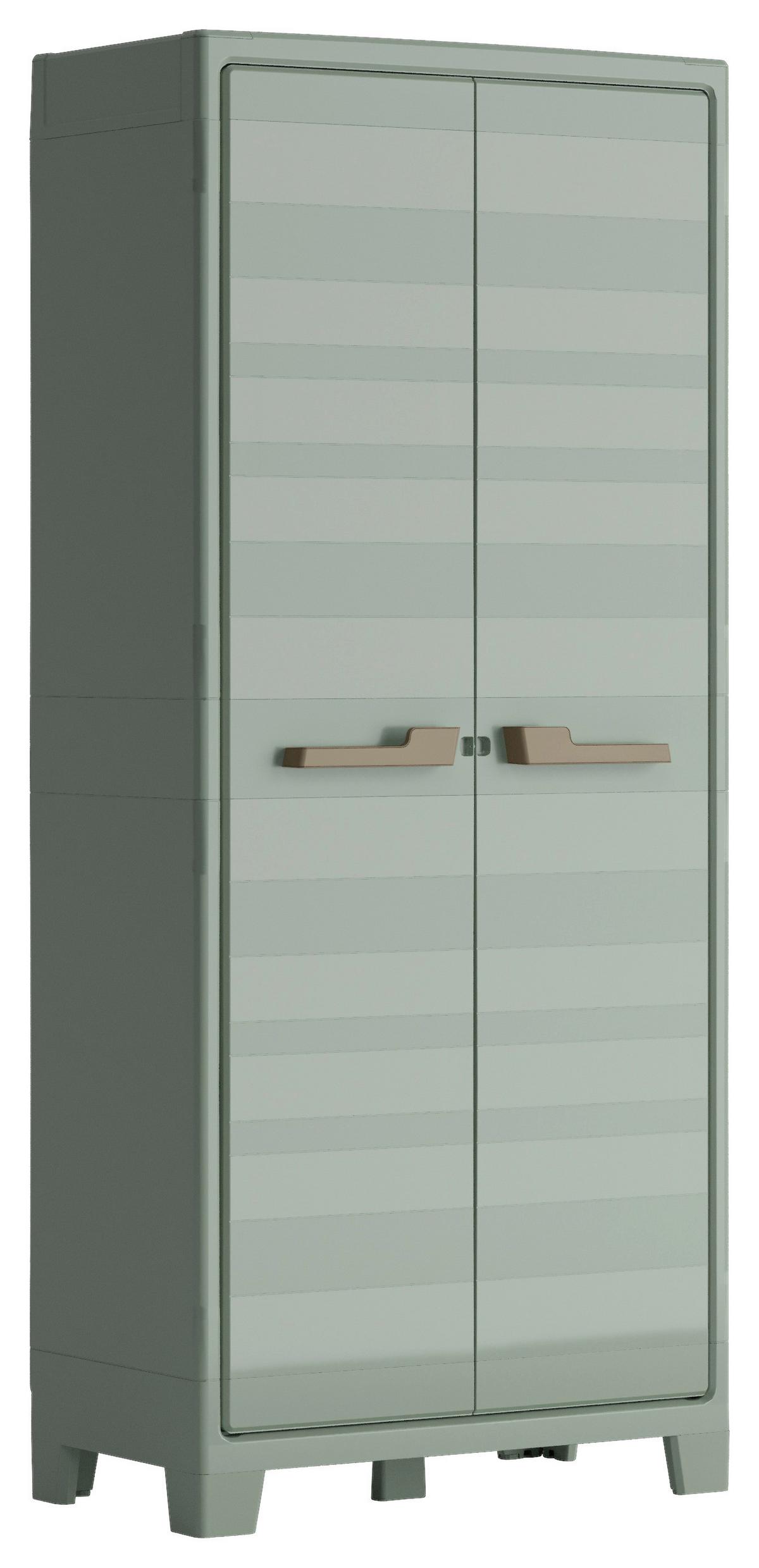Werkzeugschrank E-com Planet Outdoor 44x182x80 Cm - Jadegrün, Design, Kunststoff (80/182/44cm) - Keter