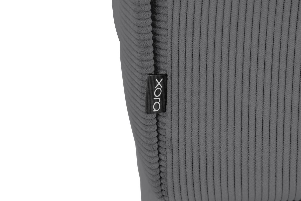 Ecksofa Erno Grau S: 262 Cm - Schwarz/Grau, Design, Textil (262/183cm) - MID.YOU