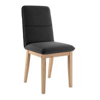 Vierfußstuhl Beluna Ii Webstoff Schwarz, B: 47cm - Eichefarben/Schwarz, KONVENTIONELL, Holz/Textil (47/91/44cm) - James Wood