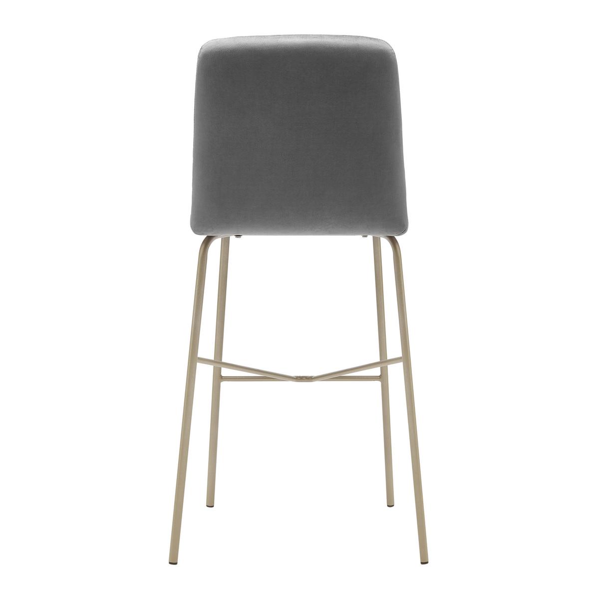 Barová stolička TARA - sivá/šampanská, Modern, kov/drevo (53/110/57cm) - Modern Living