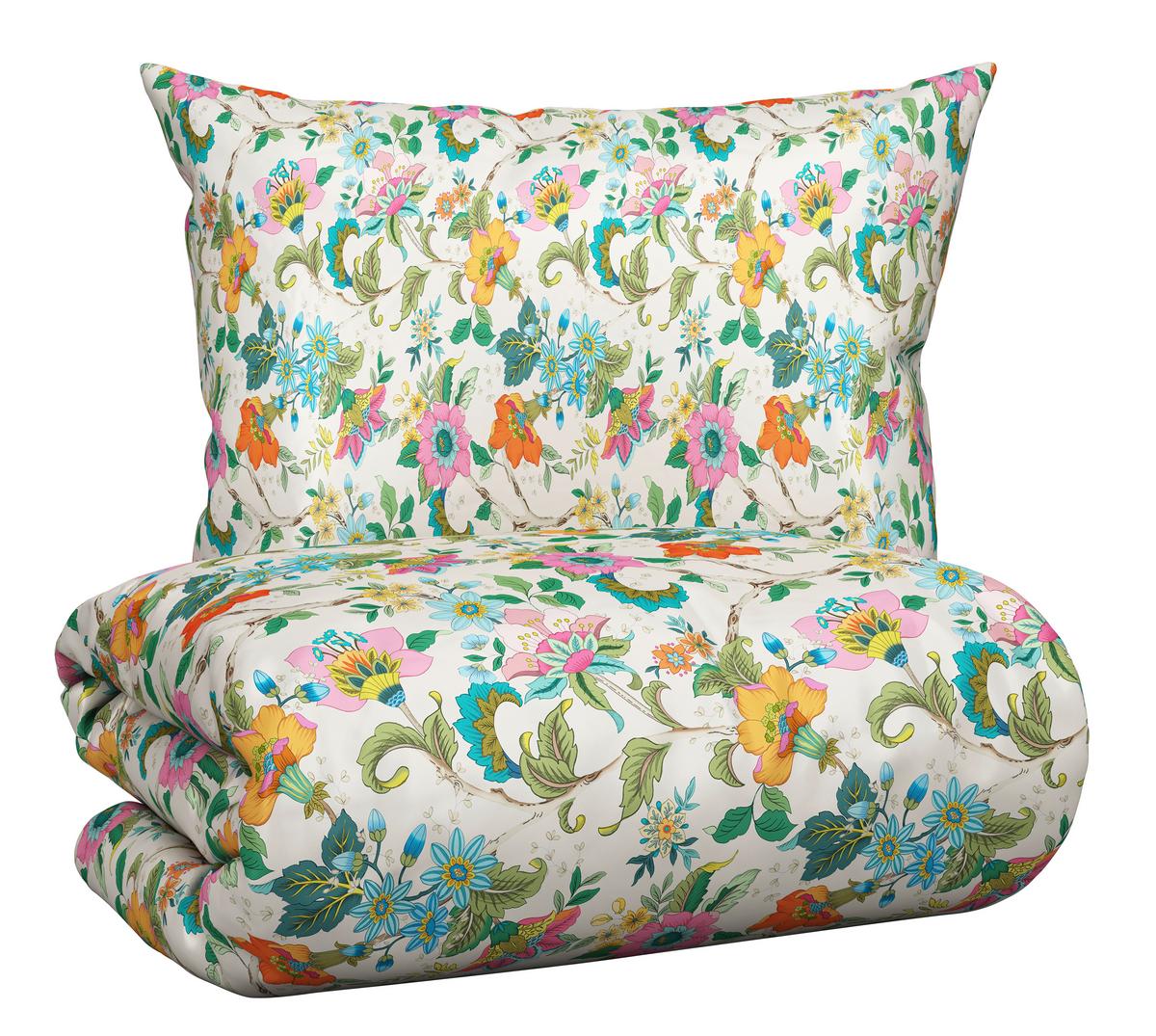 Povlečení Kamia allover, 70/90 140/200cm - růžová/tyrkysová, Romantický / Rustikální, textil (140/200cm) - Mömax