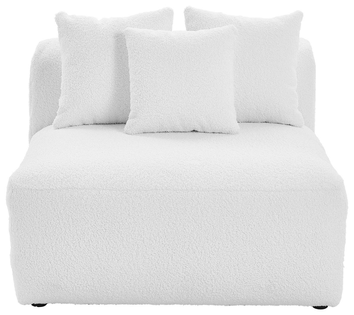 Modul Sofa Bloom 2er Sofa B: 100 Cm Weiß - Weiß, Trend, Textil (100/70/122cm) - Livetastic