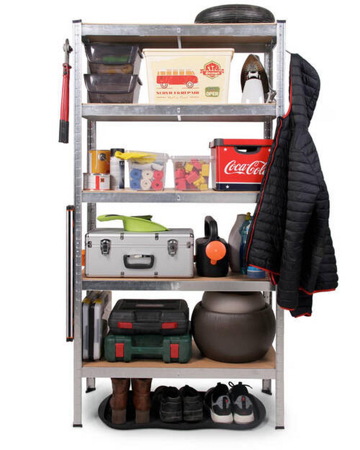 Regalsystem Silberfarben B: 90 cm höhenverstellbar - Silberfarben, Basics, Metall (90/180/40cm)