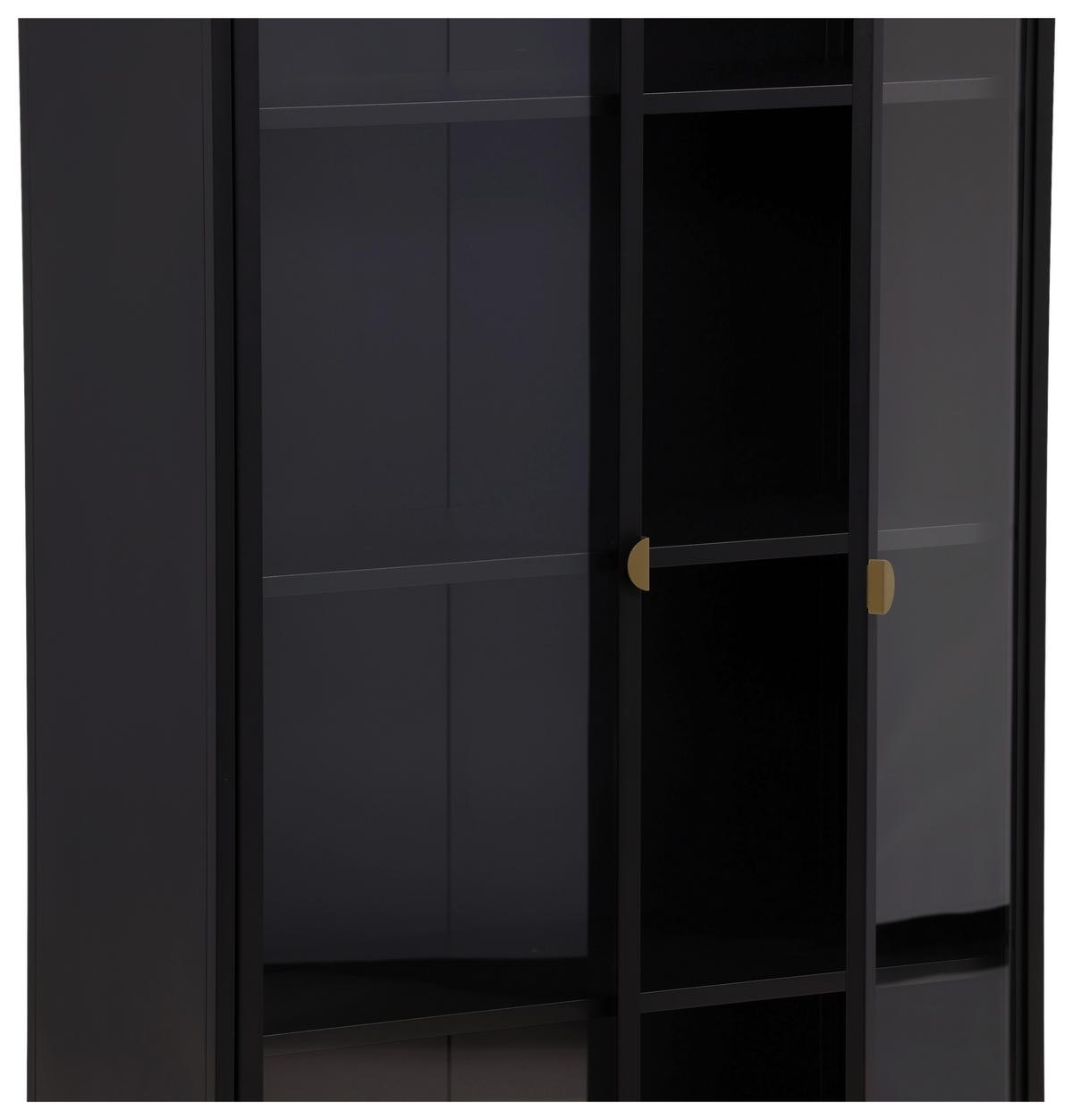 Sideboard Piring Schwarz B: 90 Cm - Schwarz, Design, Metall (90/190/40cm) - Livetastic