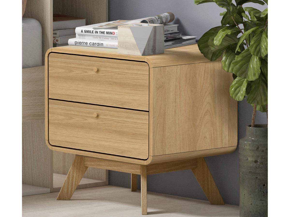 Nachttisch Cassie, Eichefarben B: 51 cm - Eichefarben, Design, Holzwerkstoff (51/53/39cm) - MID.YOU