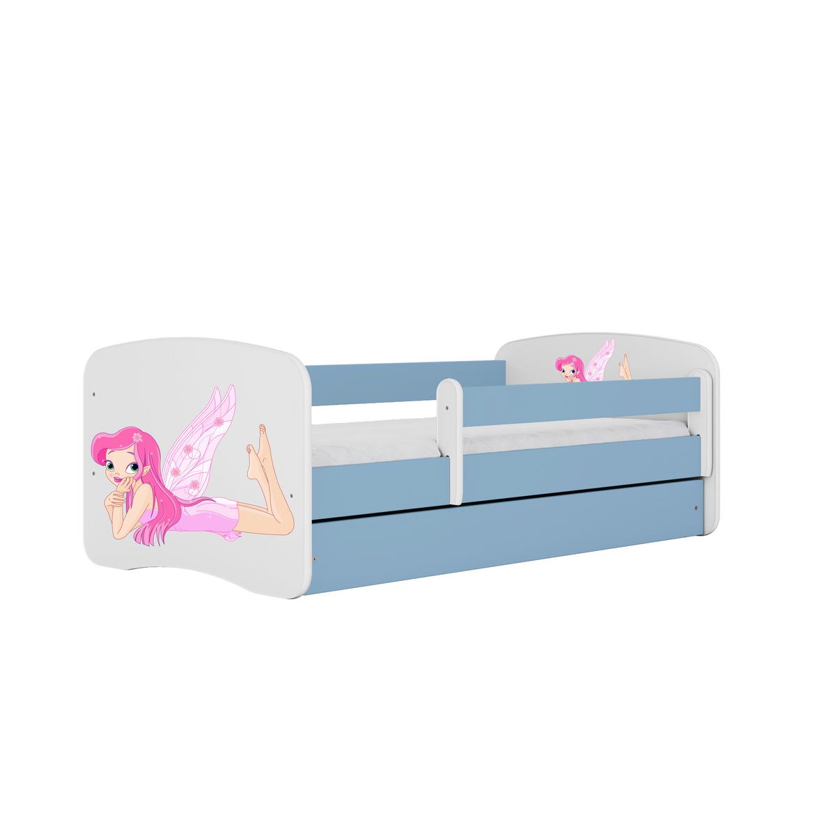 Kinder-/Juniorbett Babydreams Inkl. Matratze 80x160 - Blau/Birkefarben, MODERN, Holz/Holzwerkstoff (80/160cm) - MID.YOU