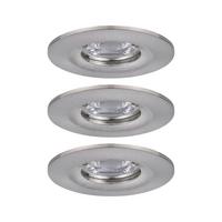 Led-deckenleuchte Ø 6,5 Cm 3er-Set Alufarben Rund - Alufarben, Basics, Metall (6,5cm) - Paulmann
