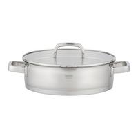 Servírovací pánev 4,9L - čiré/barvy nerez oceli, Konvenční, kov/sklo (28/8cm) - Gourmesto