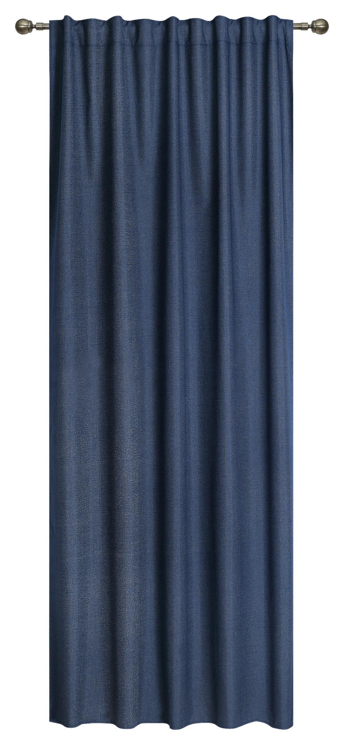 Sötétítőfüggöny Ohio - kék, Romantik / Landhaus, textil (140/245cm) - James Wood