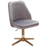 Otočná židle šedá - barvy zlata, Konvenční (60/100/60cm) - MID.YOU