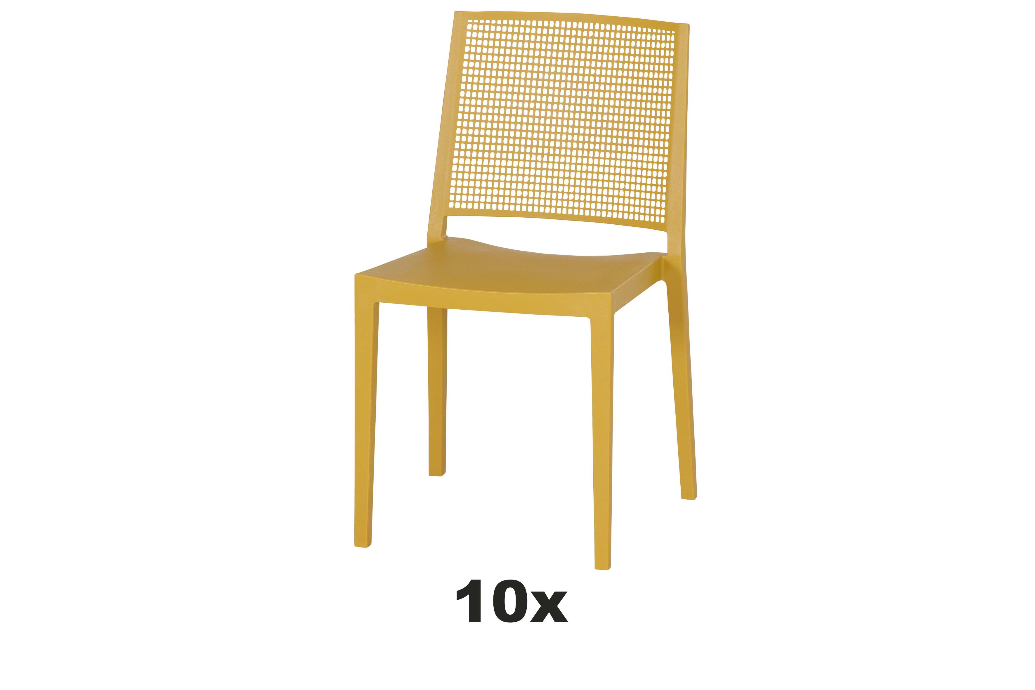 Gartensessel-Set T20366 - Gelb, Basics, Kunststoff (46/80/56cm) - Siena Garden