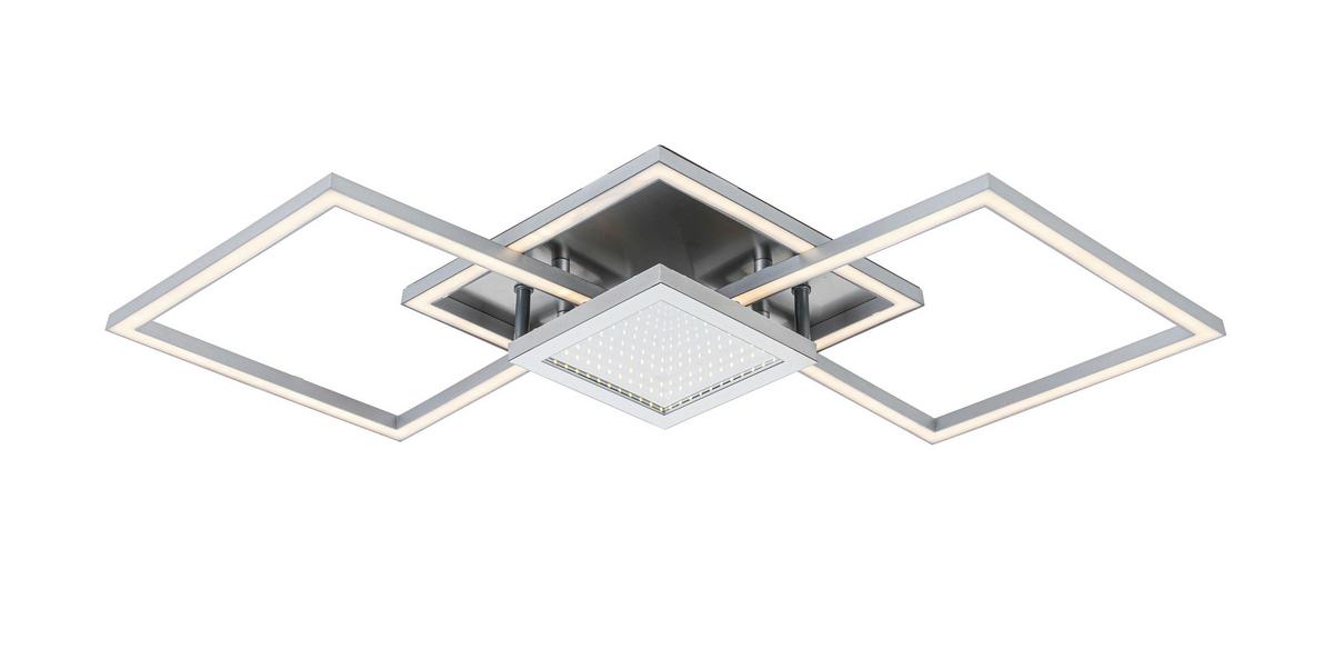 Led-deckenleuchte Tiziana - Chromfarben/Silberfarben, MODERN, Kunststoff/Metall (75cm) - Luca Bessoni