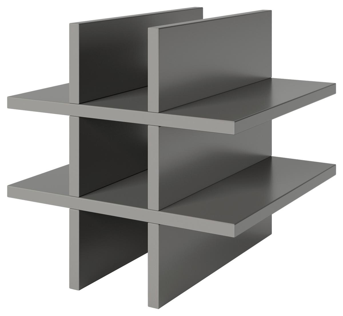 Regaleinsatz Fortuna Holzwerkstoff Grau B: 34 cm - Grau, Basics, Holzwerkstoff (34/34/33,4cm) - MID.YOU
