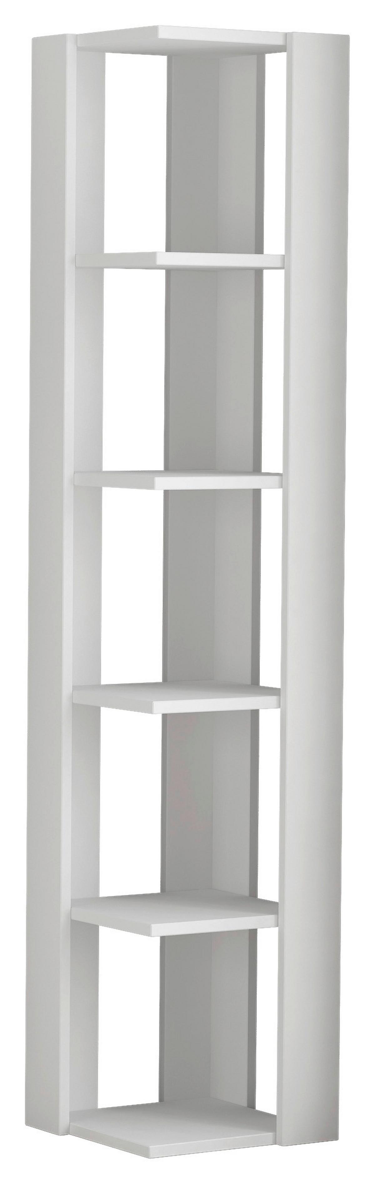 Eckregal Nati Eckregal - Weiß, Design, Holzwerkstoff (34/161/34cm) - Livetastic