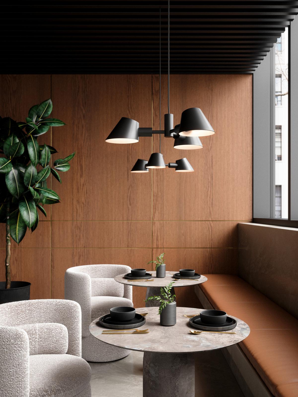 Hängeleuchte Stay Schwarz L: 60 cm - Schwarz, Design, Metall (60/12/100cm) - Nordlux