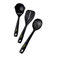 KÜCHENHELFERSET Kitchen Tools Schwarz 3-Teilig - Schwarz, Basics, Kunststoff (11.5/11,5/35cm)