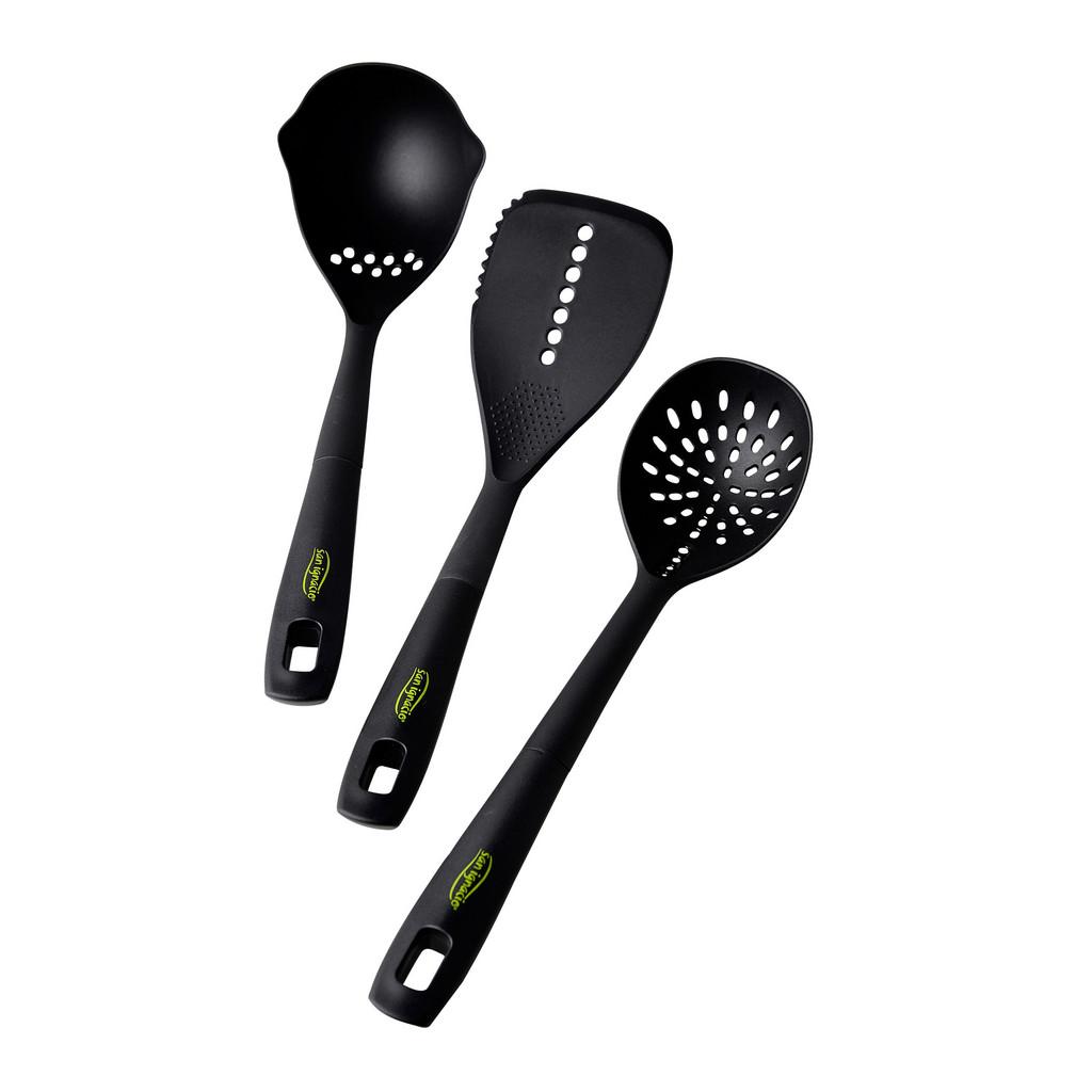 KÜCHENHELFERSET Kitchen Tools Schwarz 3-Teilig
