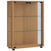 Vitrin Sintalo - bükkszínű, Design, faalapú anyag/üveg (60/80/25cm) - MID.YOU