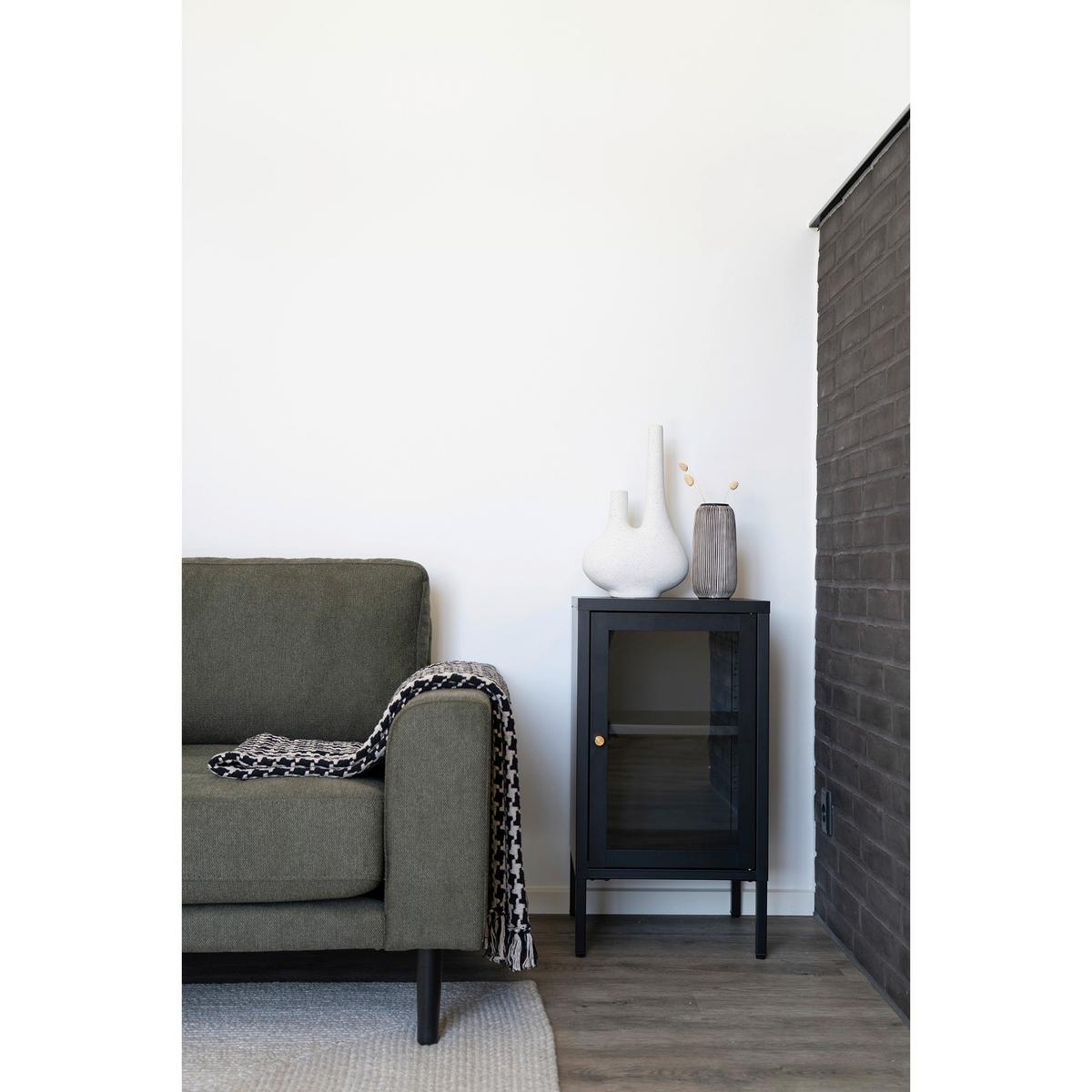 GARDEROBENSCHRANK Dalby Schwarz B: 38cm - Transparent/Schwarz, Design, Glas/Metall (38/70/35cm) - MID.YOU