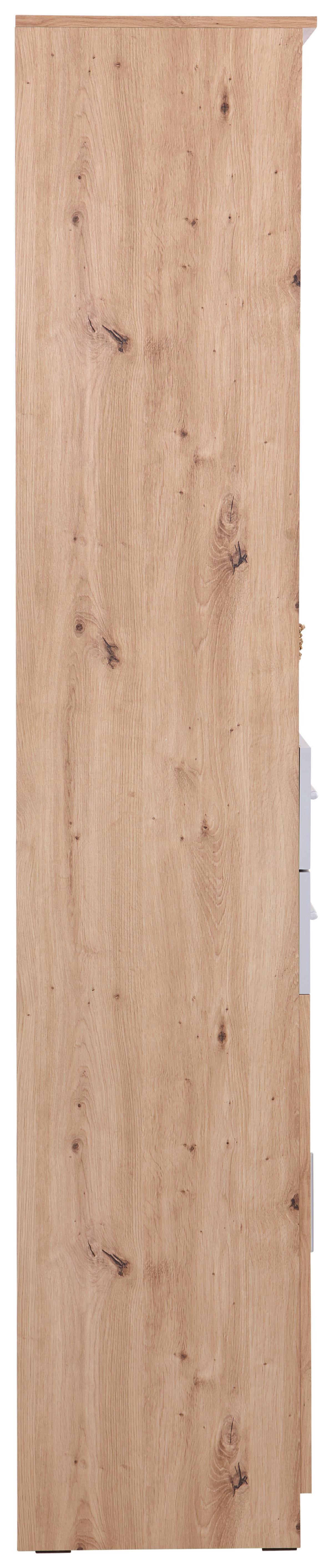 Polc Johnny - Artisan tölgy/szürke, Modern, faalapú anyag (67/216/42cm)