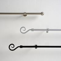 sada tyčí na závěsy Stěna/strop, 120-210cm - barvy nerez oceli, kov (120-210cm) - Premium Living