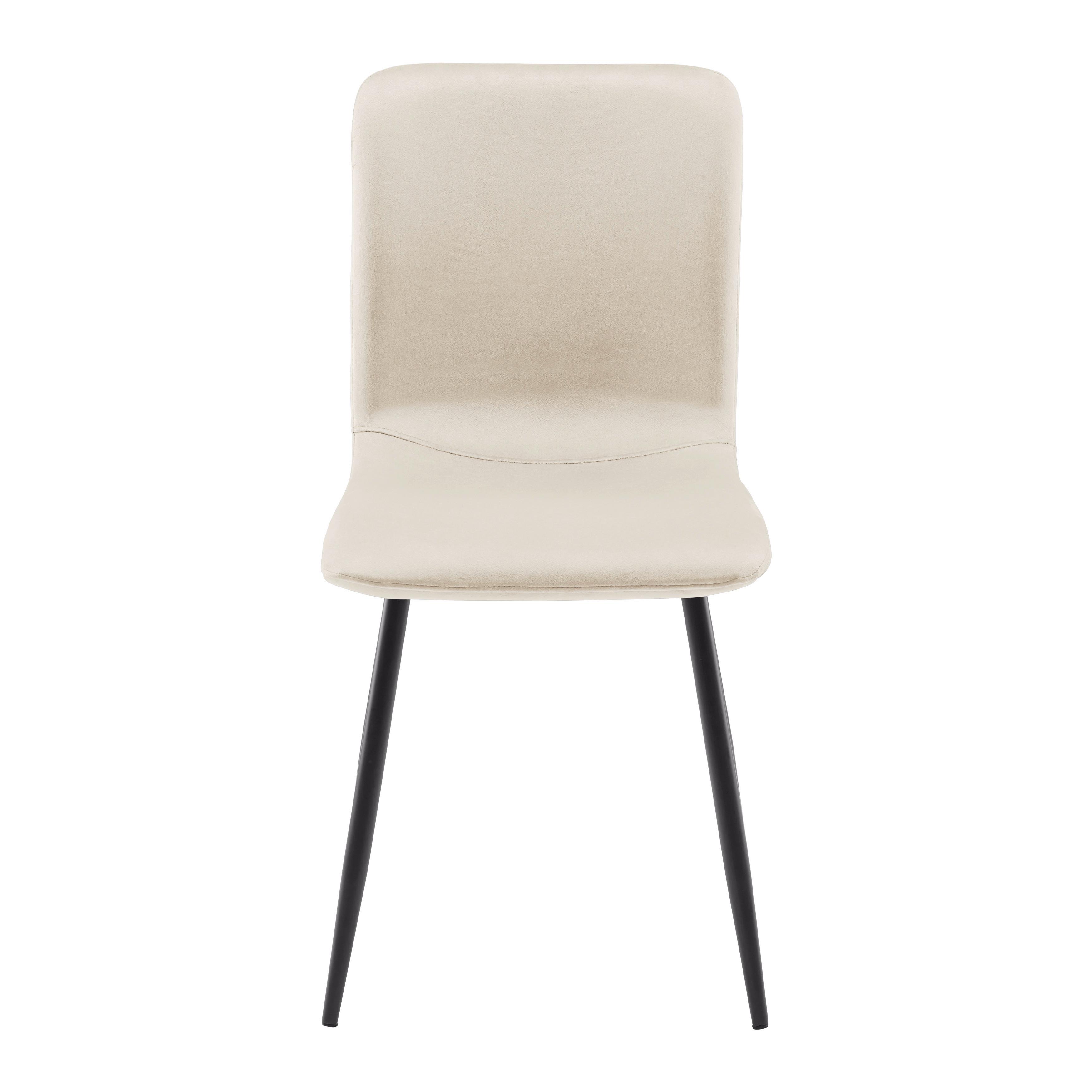 Moderní Jídelní Židle Elif Béžová - černá/béžová, Moderní, kov/textil (43/86/55cm) - P & B