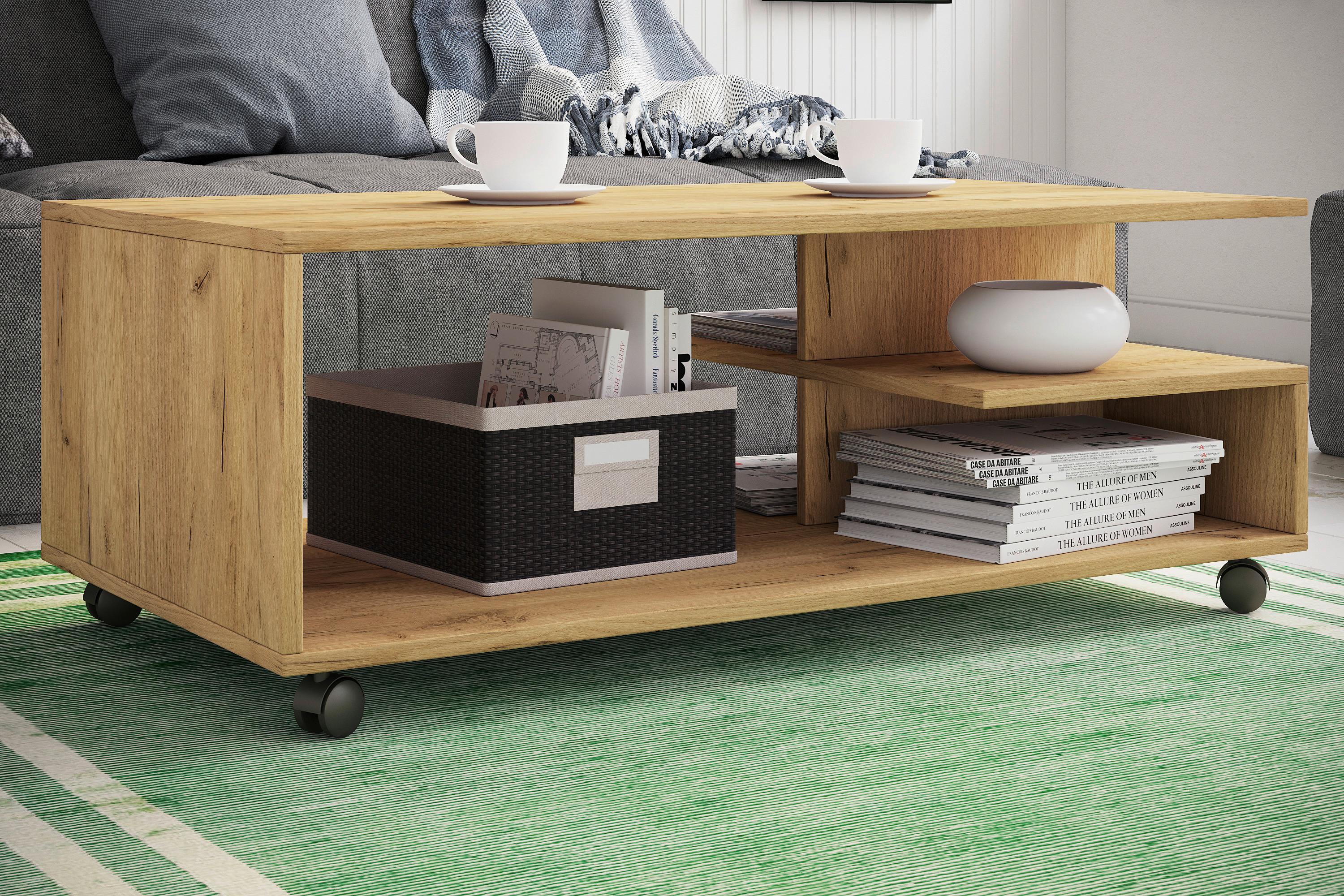 Couchtisch Stango Honigeiche Dekor - Honigeiche, Design, Holzwerkstoff/Kunststoff (100/50/40cm) - MID.YOU