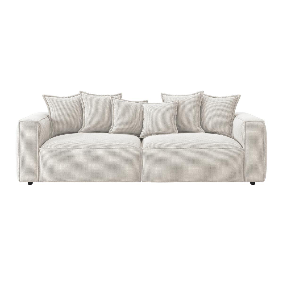 Bigsofa Cowboy - Creme/Schwarz, MODERN, Textil (280/72/109cm)