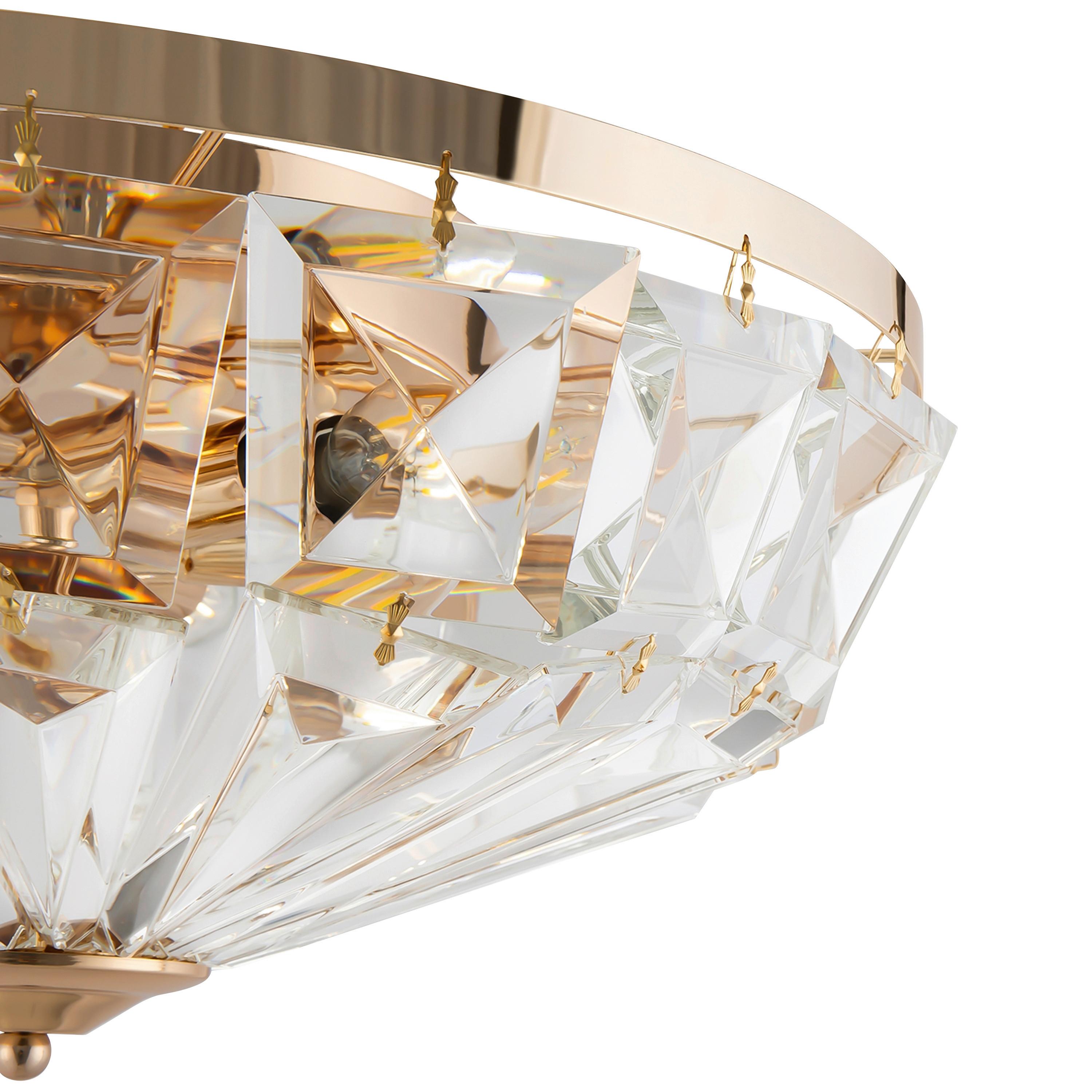 Deckenleuchte Facet - Goldfarben, Basics, Glas/Metall (48,6/22,8/48,6cm) - MAYTONI