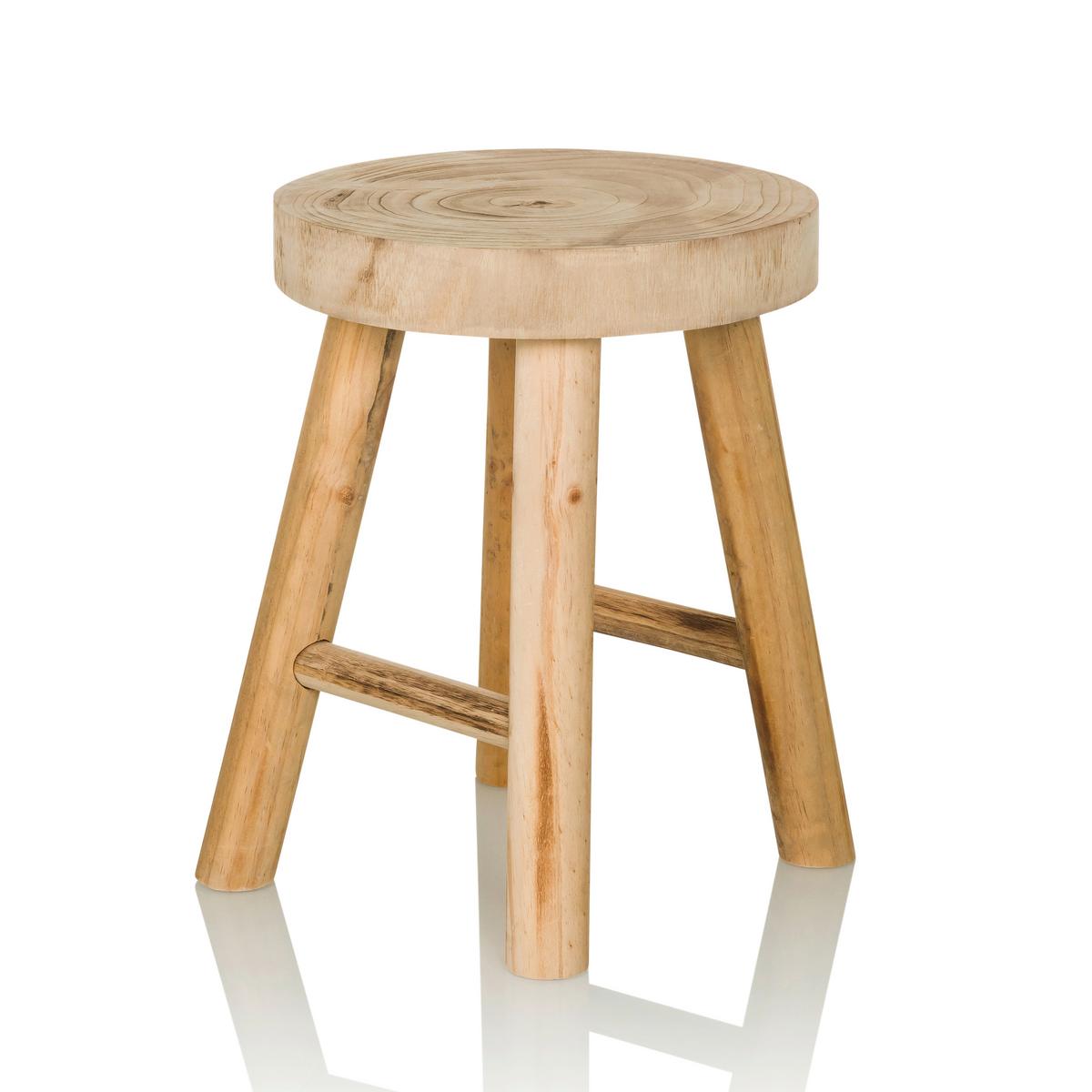 Hocker Rustiko W Braun B: 33 Cm - Braun, MODERN, Holz (33/44/33cm) - MID.YOU