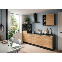 Küchenleerblock Charly - Schwarz/Weiß, MODERN, Holzwerkstoff (260cm) - MID.YOU