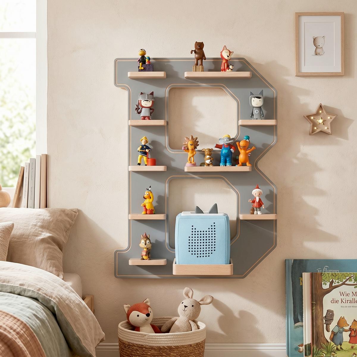 Kinderregal Boarti Grau B: 41 cm - Grau, MODERN, Holzwerkstoff (41/54/19cm) - Livetastic