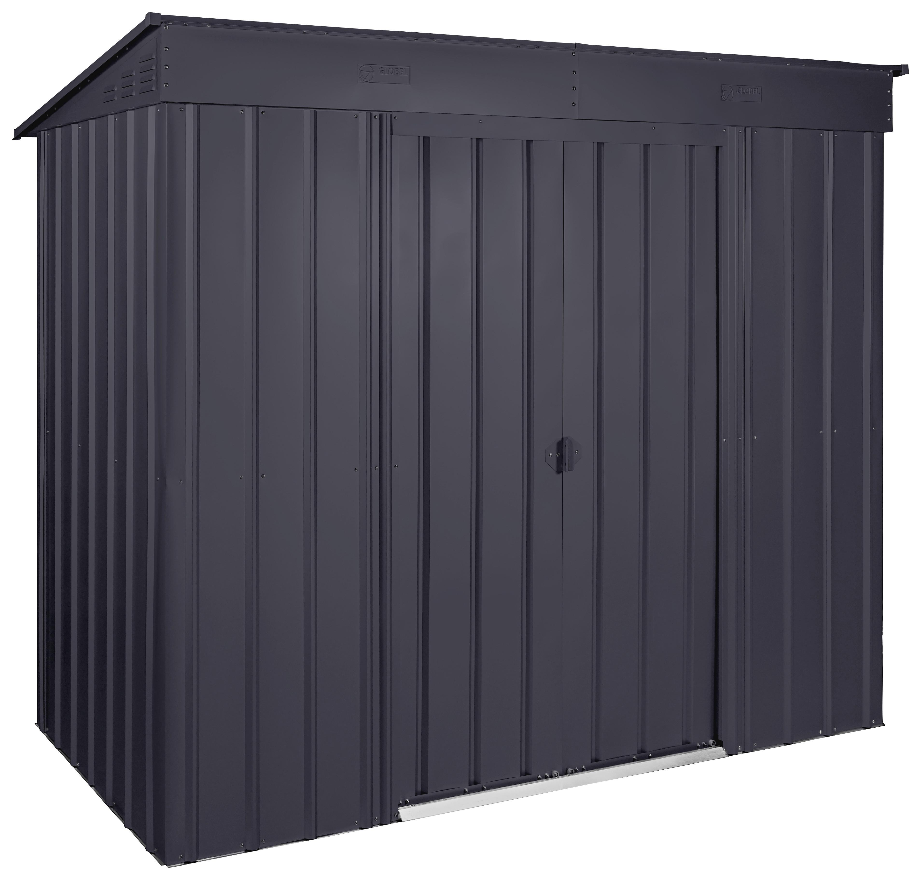 Gerätehaus Ohne Boden 242x199x124 Cm - Anthrazit, Basics, Metall (242/199/124cm)