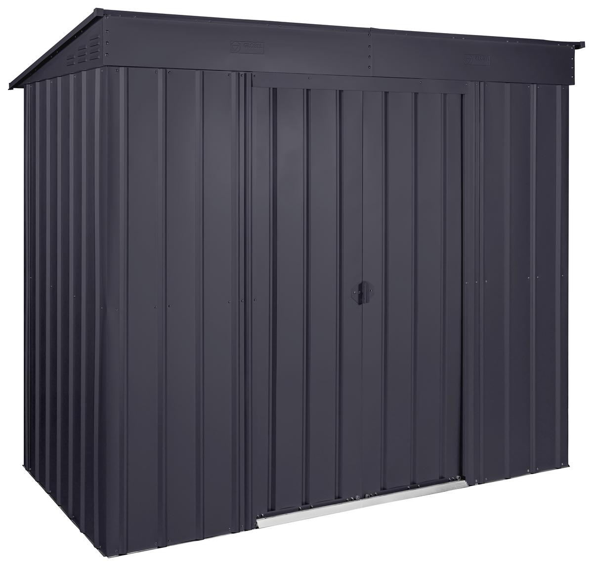 Gerätehaus ohne Boden 242x199x124 cm - Anthrazit, Basics, Metall (242/199/124cm)