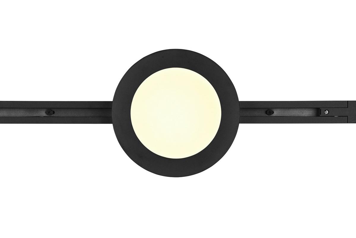 Deckenleuchte Duoline Camillus Ø 17 Cm, Für Schienensytem - Schwarz, Basics, Kunststoff (17,0/2,9cm) - Trio Leuchten
