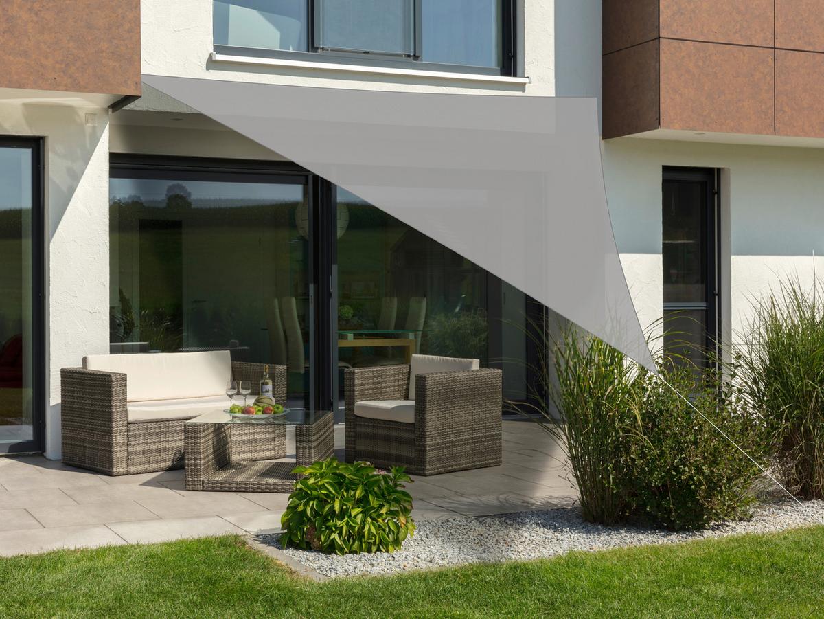 Sonnensegel Dreieck 5 m Silbergrau - Silberfarben, Basics, Textil (500/0,5/500cm) - Schneider
